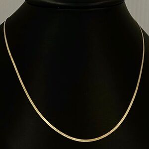 14k Solid Gold Herringbone Necklace